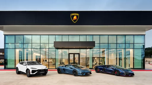 Lamborghini opens a stunning new showroom in San Antonio, Texas, showcasing their full lineup, including hybrid models. Experience personalized customization through Lamborghini Ad Personam.