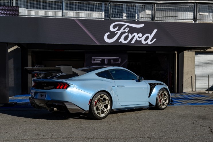 The 2025 Mustang GTD is the most powerful street-legal Mustang ever, boasting 815 horsepower, advanced aerodynamics, and a target sub-seven-minute Nürburgring lap time.