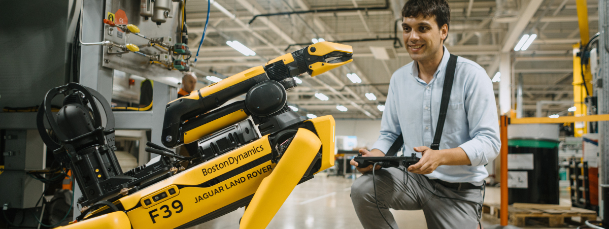 Jaguar Land Rover (JLR) introduces 'Rover,' a robotic guard dog at its Coventry EV test facility, enhancing safety and efficiency with AI-powered 24/7 monitoring for smoother operations.