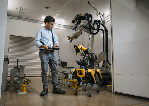 Jaguar Land Rover (JLR) introduces 'Rover,' a robotic guard dog at its Coventry EV test facility, enhancing safety and efficiency with AI-powered 24/7 monitoring for smoother operations.