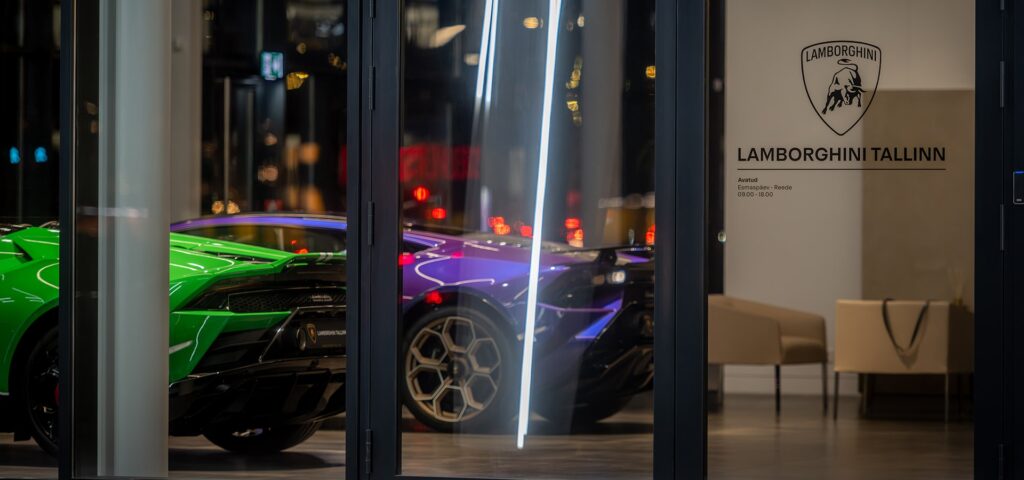 Lamborghini opens a new showroom in Tallinn, offering a luxury experience with vehicle customization, iconic models on display, and celebrating 18 years of the brand in Estonia.