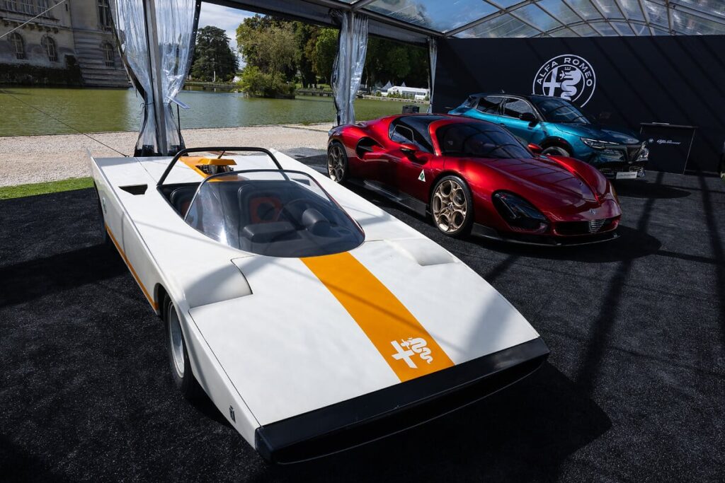 Stellantis Heritage showcases iconic Alfa Romeo and Lancia models at Chantilly Arts & Élégance 2024, celebrating automotive legacy with rare vintage cars and modern innovations from September 12-15.