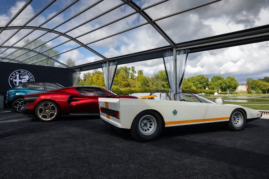 Stellantis Heritage showcases iconic Alfa Romeo and Lancia models at Chantilly Arts & Élégance 2024, celebrating automotive legacy with rare vintage cars and modern innovations from September 12-15.