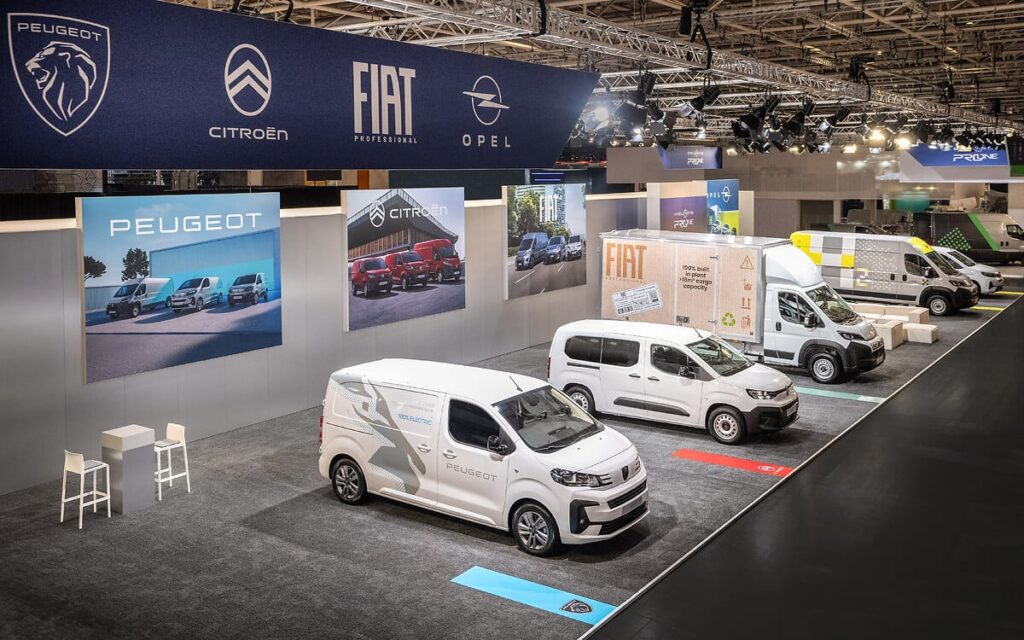 Stellantis Pro One debuts the CustomFit program at IAA 2024, offering tailored vehicle conversions and showcasing hydrogen-powered vans with over 500 km range and rapid refueling times.