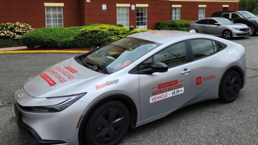 Toyota Prius sets a new GUINNESS WORLD RECORDS™ title for lowest fuel consumption, achieving 93.158 MPG on a coast-to-coast drive, further cementing its efficiency and engineering excellence.