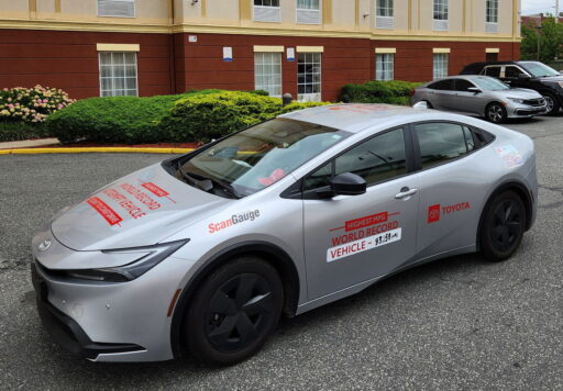 Toyota Prius sets a new GUINNESS WORLD RECORDS™ title for lowest fuel consumption, achieving 93.158 MPG on a coast-to-coast drive, further cementing its efficiency and engineering excellence.