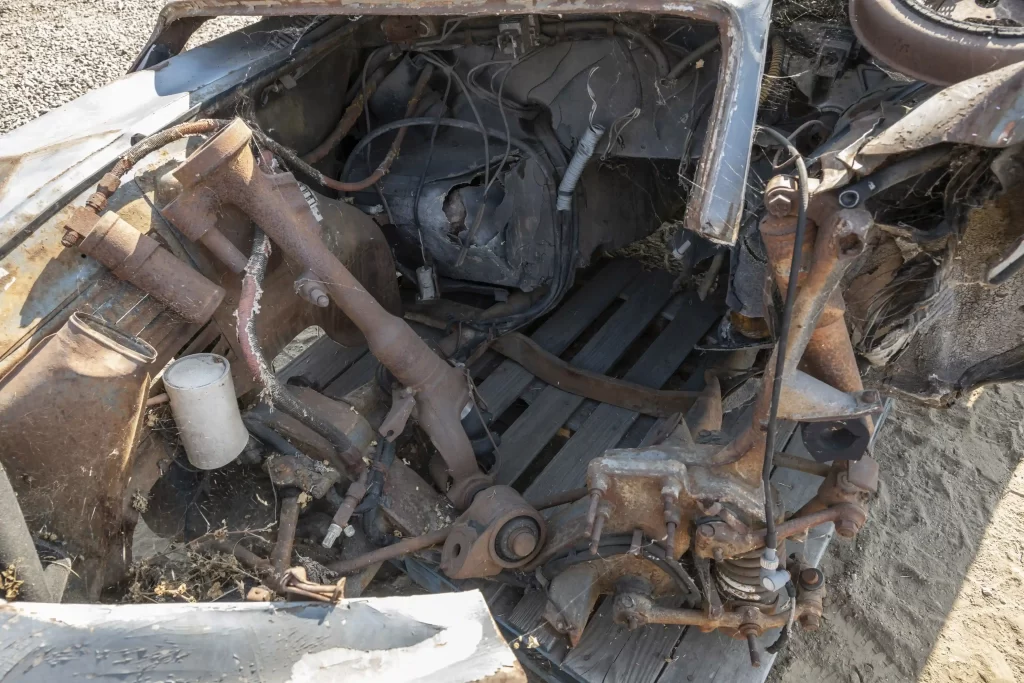 A vintage 1969 Ferrari 365 GT 2+2 with missing parts, including the engine, is set to sell for as little as £18,500 at RM Sotheby’s auction, needing major restoration.