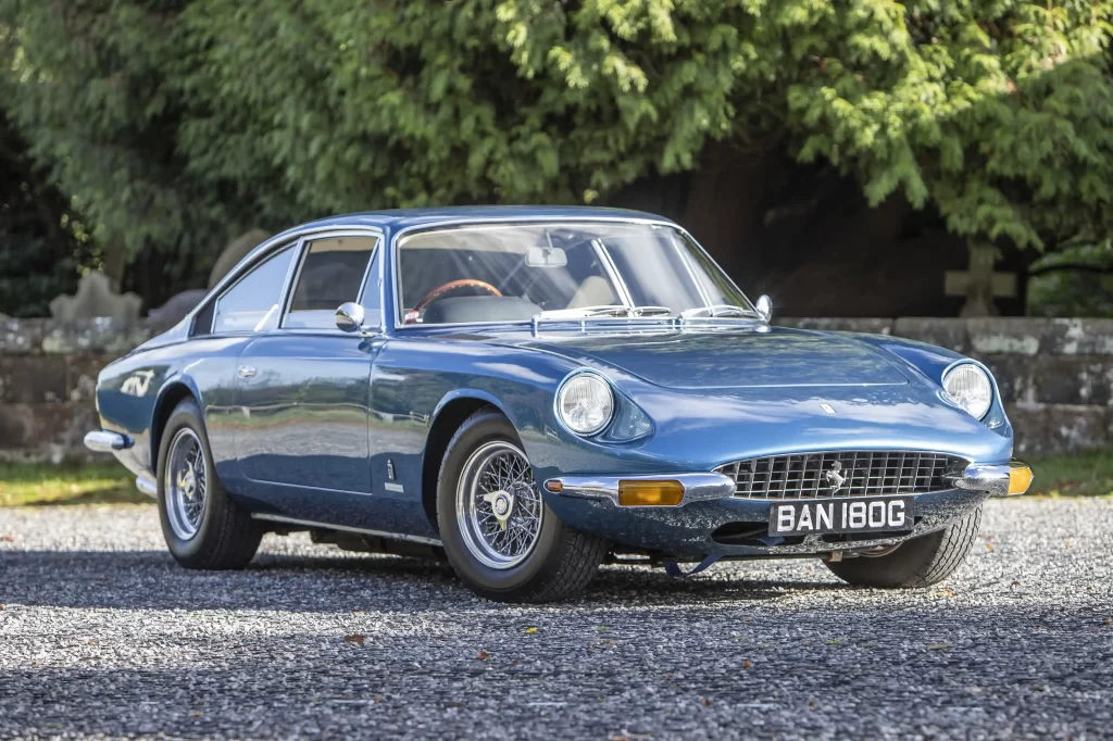 A vintage 1969 Ferrari 365 GT 2+2 with missing parts, including the engine, is set to sell for as little as £18,500 at RM Sotheby’s auction, needing major restoration.