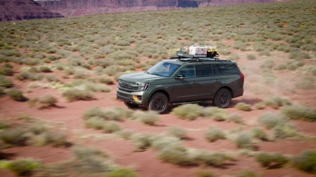 The 2025 Ford Expedition® is redesigned for active families, featuring a 24-inch display, first-ever Tremor® model, flexible cargo solutions, and a powerful EcoBoost® V6 engine for adventures.