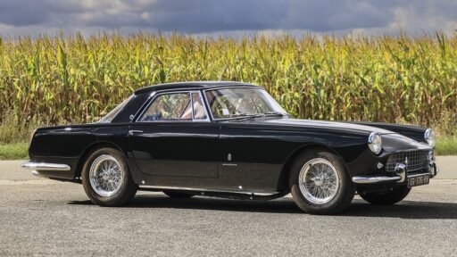 Angelina Jolie's rare 1958 Ferrari 250 GT, one of only 353 ever made, is up for auction at £670,000. The classic black coupé with red leather interior will be sold in Paris.