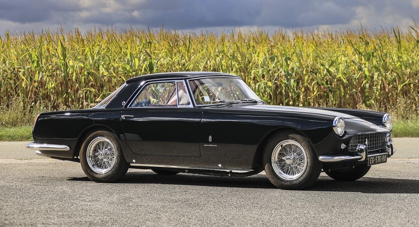 Angelina Jolie's rare 1958 Ferrari 250 GT, one of only 353 ever made, is up for auction at £670,000. The classic black coupé with red leather interior will be sold in Paris.