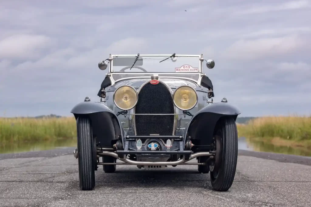 A rare 1930 Bugatti Type 40A Roadster, one of only 40 produced, hits the market for £190,000. This beautifully restored vintage car boasts just 26,000 miles on the clock.