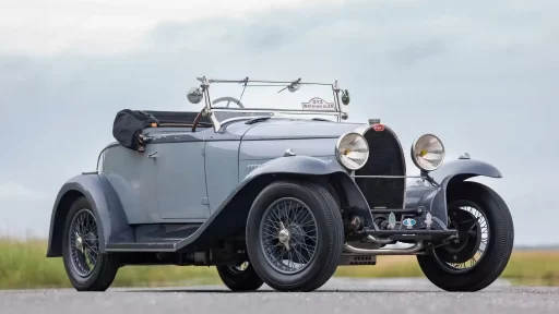 A rare 1930 Bugatti Type 40A Roadster, one of only 40 produced, hits the market for £190,000. This beautifully restored vintage car boasts just 26,000 miles on the clock.