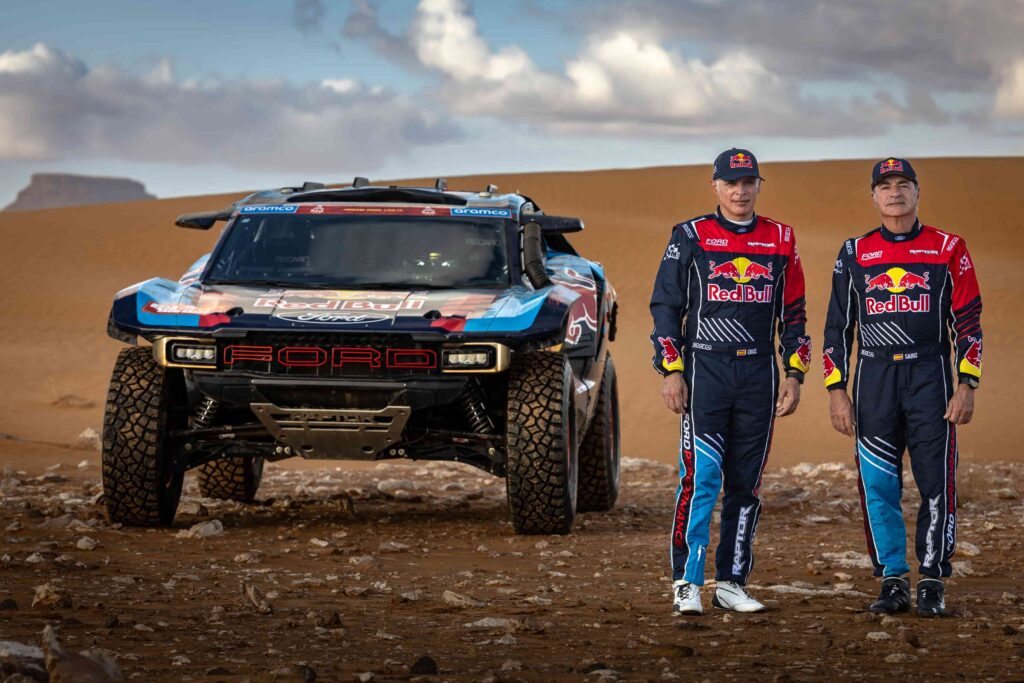 Ford Performance enters the Rallye du Maroc with a two-vehicle team, featuring Dakar legends Carlos Sainz Sr. and Matthias Ekström, as they prepare for the 2025 Dakar Rally.