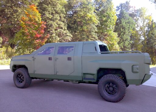 GM Defense debuts its Next Gen tactical vehicle at AUSA 2024, showcasing advanced stealth capabilities, electric power, and multi-mission versatility for military operations.