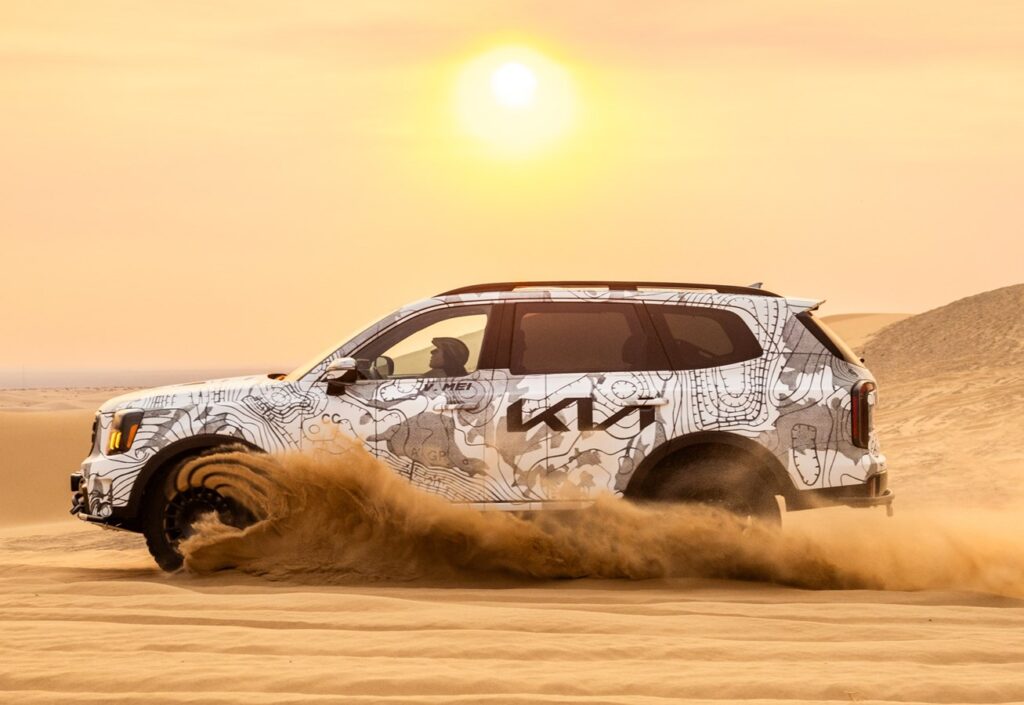 The modified Kia Telluride X-Pro returns for its third year at the 2024 Rebelle Rally with new enhancements and a strong driver team, aiming for another podium finish.