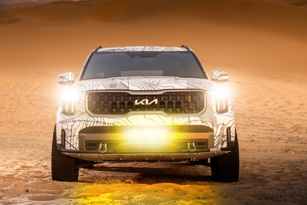 The modified Kia Telluride X-Pro returns for its third year at the 2024 Rebelle Rally with new enhancements and a strong driver team, aiming for another podium finish.