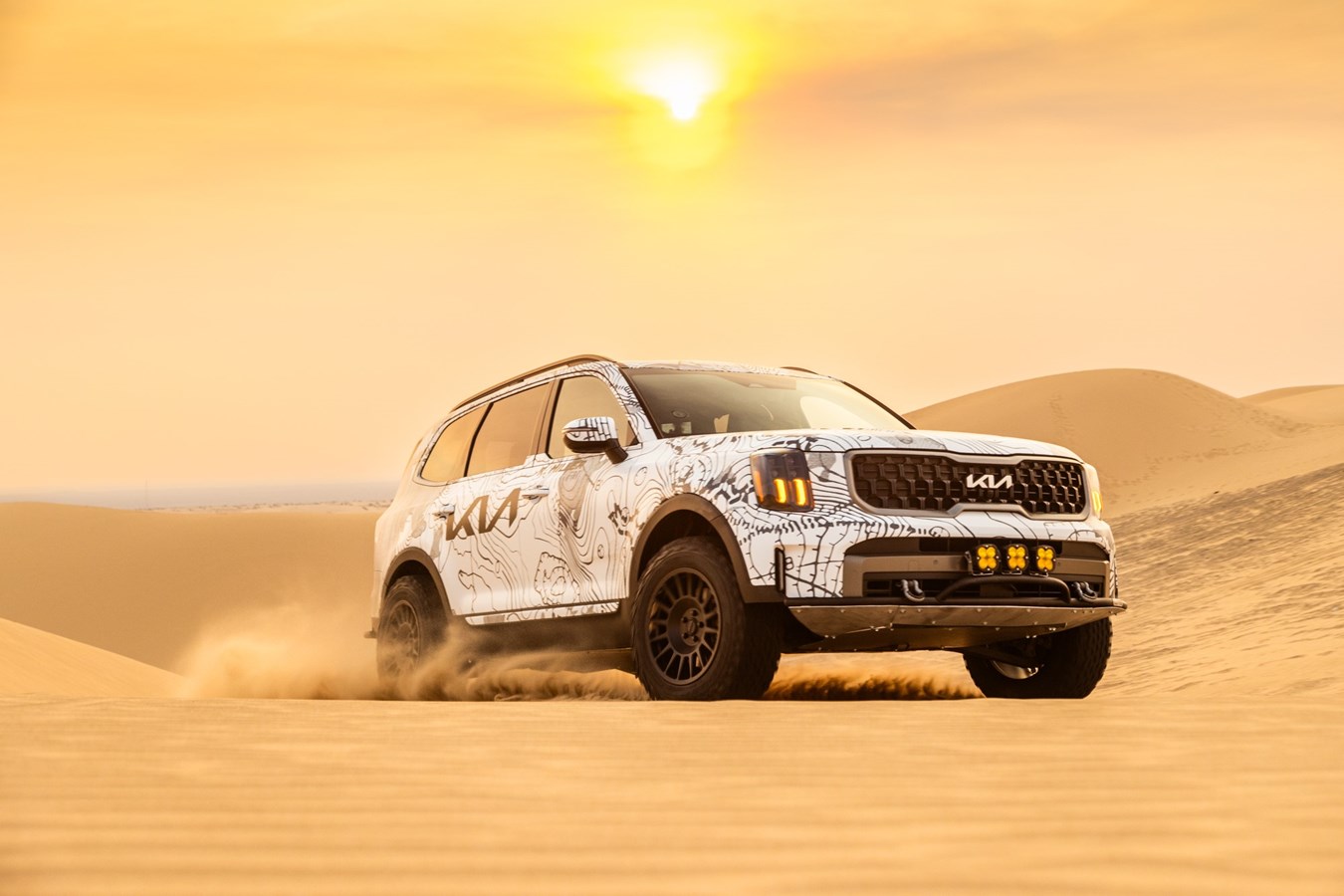 The modified Kia Telluride X-Pro returns for its third year at the 2024 Rebelle Rally with new enhancements and a strong driver team, aiming for another podium finish.