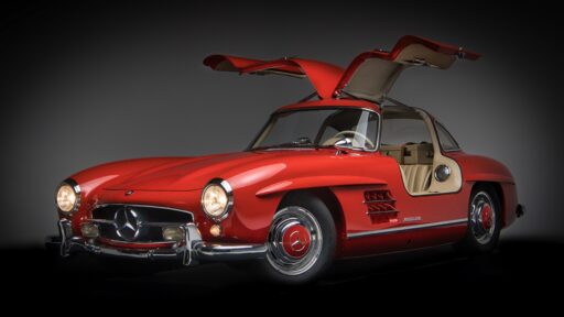 The last 1957 Mercedes-Benz 300 SL Gullwing heads to auction, expected to fetch £2.7 million, offering collectors a rare piece of automotive history.