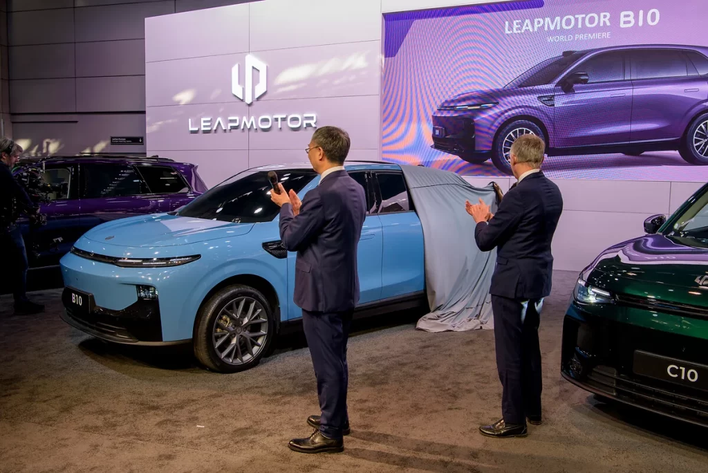 Leapmotor debuts the B10, its first global C-SUV, at the 2024 Paris Motor Show, showcasing advanced tech and marking the brand’s rapid expansion into international markets.