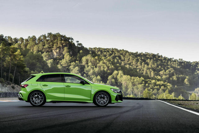 Experience precision and power in the Audi RS 3, with enhanced lateral dynamics and torque splitter technology that deliver unmatched agility for both road and racetrack driving.