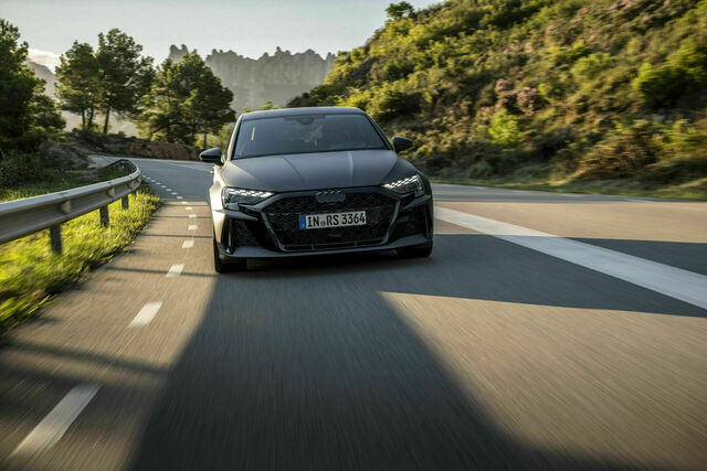 Experience precision and power in the Audi RS 3, with enhanced lateral dynamics and torque splitter technology that deliver unmatched agility for both road and racetrack driving.