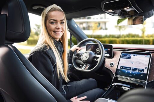 Mercedes-Benz's "Get in!" campaign allows 27,000 employees to test drive electric models during work hours, promoting hands-on experience with the brand's all-electric vehicle lineup.