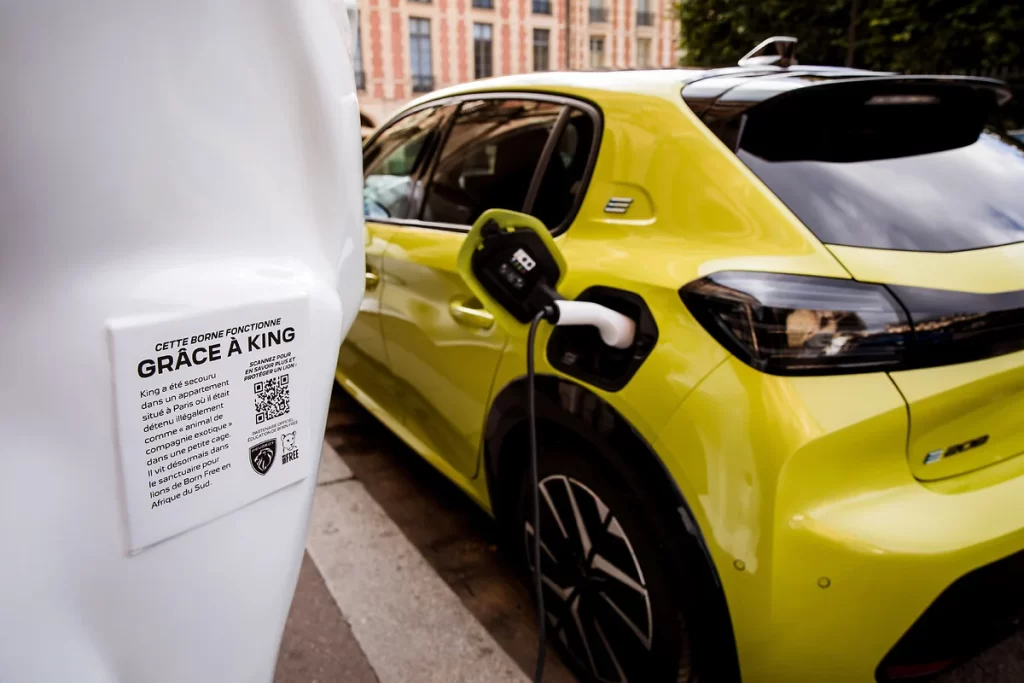 Peugeot partners with Born Free to launch the "Powered by Lions" campaign, raising awareness and funds for lion conservation through lion-shaped EV chargers and a digital campaign.