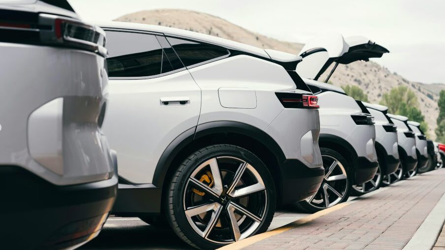 Polestar 3 impresses automotive journalists in Jackson Hole, Wyoming with its powerful performance, sleek design, and smooth handling on rugged terrain during a test drive event.