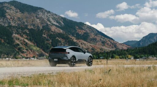 Polestar 3 impresses automotive journalists in Jackson Hole, Wyoming with its powerful performance, sleek design, and smooth handling on rugged terrain during a test drive event.