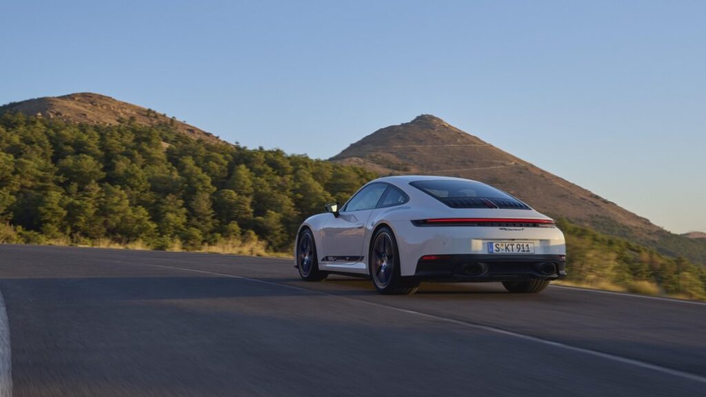 The Porsche 911 Carrera T combines agility and a lightweight build with a six-speed manual transmission, offering pure driving pleasure and Porsche’s iconic performance tuning.The Porsche 911 Carrera T combines agility and a lightweight build with a six-speed manual transmission, offering pure driving pleasure and Porsche’s iconic performance tuning.