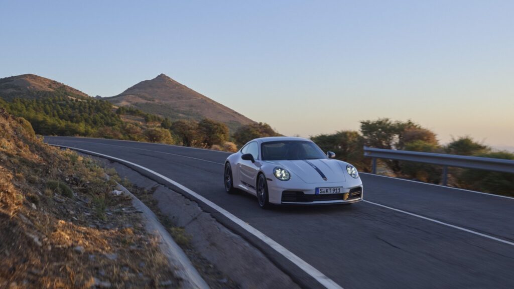 The Porsche 911 Carrera T combines agility and a lightweight build with a six-speed manual transmission, offering pure driving pleasure and Porsche’s iconic performance tuning.