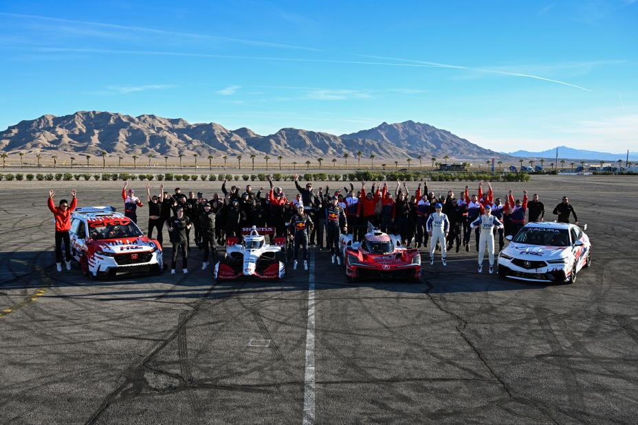 Honda celebrates hybrid innovation ahead of the 2024 Las Vegas Grand Prix with a showcase of cutting-edge vehicles and motorsport legends at Las Vegas Motor Speedway.Honda celebrates hybrid innovation ahead of the 2024 Las Vegas Grand Prix with a showcase of cutting-edge vehicles and motorsport legends at Las Vegas Motor Speedway.