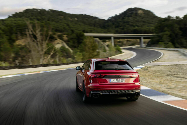 Chassis developer Roland Waschkau puts the Audi RS Q8 performance to the test on Spain's roads and racetracks, showcasing its agility, power, and advanced handling features.