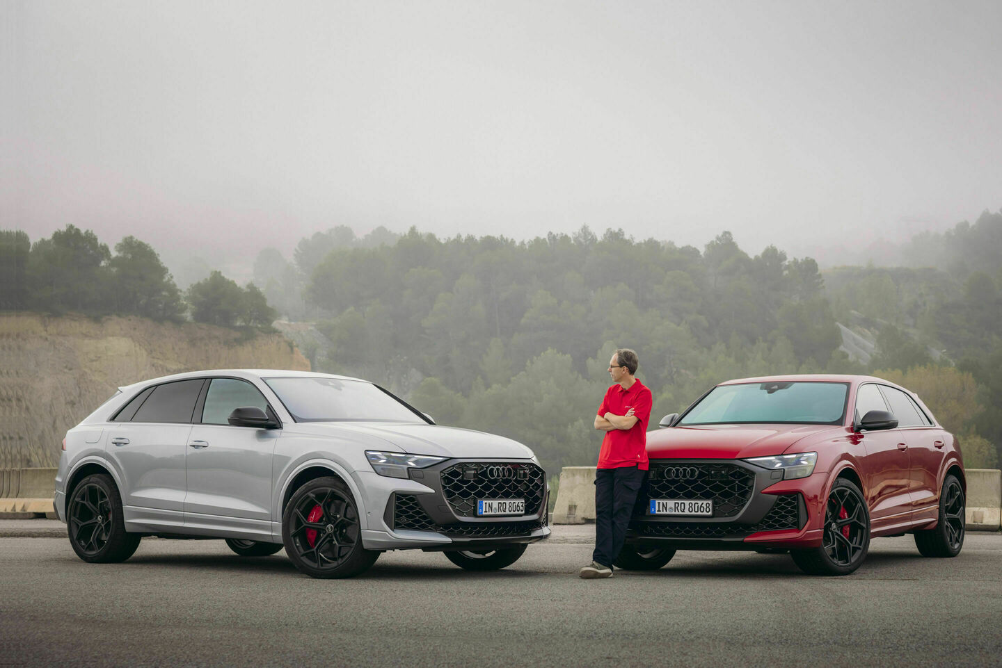 Chassis developer Roland Waschkau puts the Audi RS Q8 performance to the test on Spain's roads and racetracks, showcasing its agility, power, and advanced handling features.