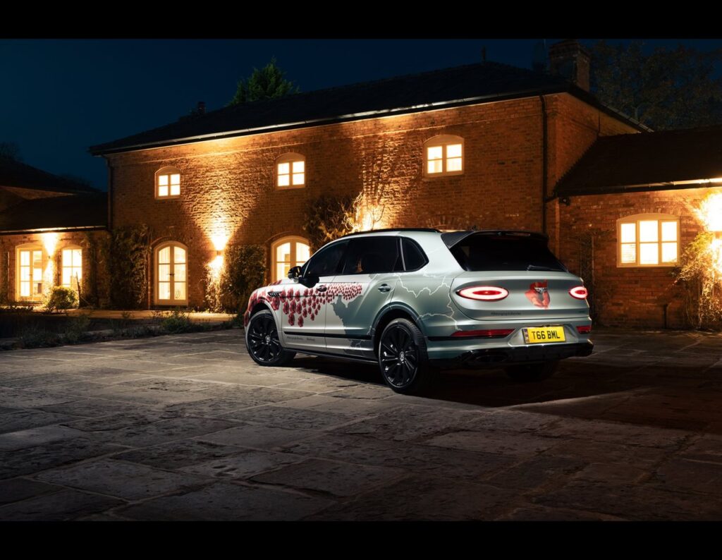 Bentley unveils a unique Bentayga EWB Mulliner for Remembrance Day, adorned with symbolic red poppies to honor D-Day’s 80th anniversary and the legacy of veterans.