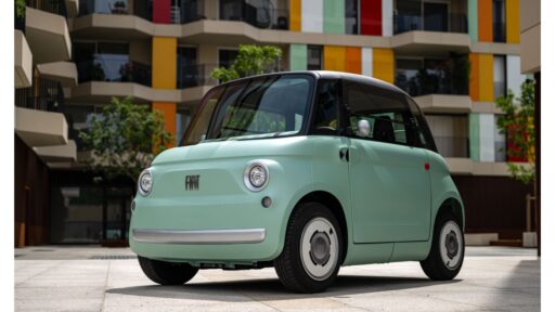 Fiat Topolino wins "Best New Design 2024" at the Autonis Awards, celebrated for its sustainable electric design, compact city mobility, and Italian Dolce Vita style.