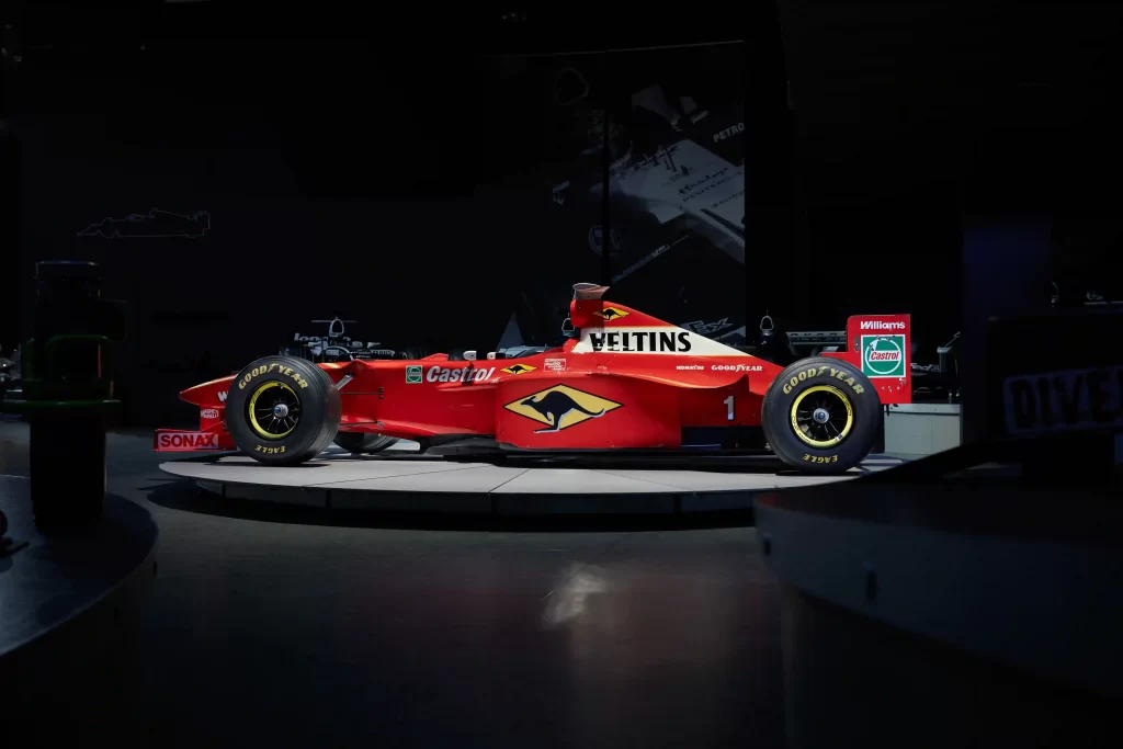 Legendary 1998 Williams FW20, raced by Jacques Villeneuve, heads to auction for £250,000; an iconic F1 car from a golden era, perfect for collectors.