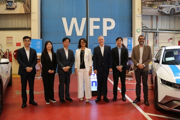 Hyundai Motor partners with the UN World Food Programme, donating IONIQ 5 EVs and funding charging infrastructure to support sustainable humanitarian efforts worldwide.