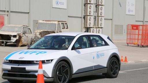 Hyundai Motor partners with the UN World Food Programme, donating IONIQ 5 EVs and funding charging infrastructure to support sustainable humanitarian efforts worldwide.