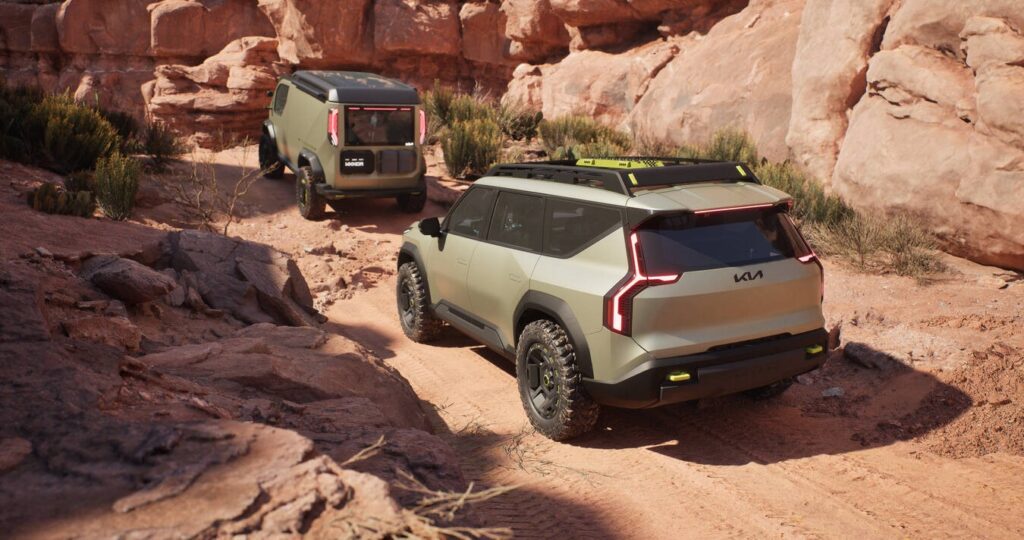 At the 2024 SEMA Show, Kia America reveals rugged EV concepts, the EV9 ADVNTR SUV and PV5 WKNDR van, showcasing adventure-ready, eco-friendly design for active lifestyles.