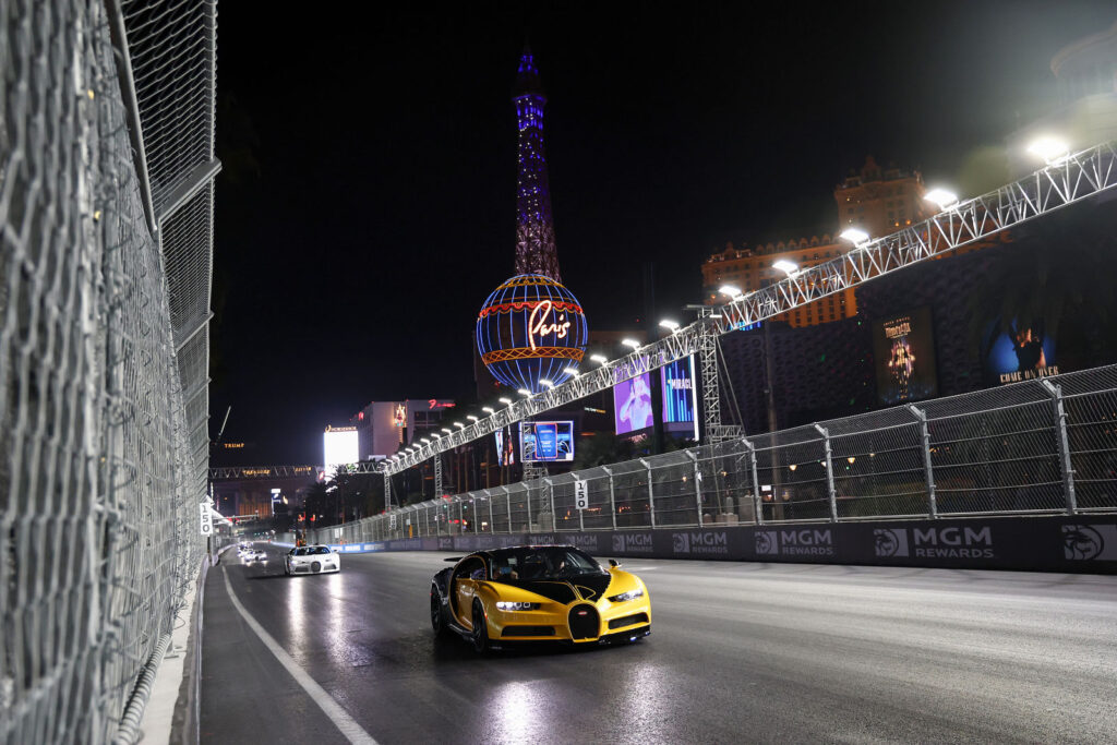 Bugatti celebrated 100 years of the Type 35 at the Las Vegas Grand Prix with an exclusive event, featuring a Bugatti parade on the F1 circuit and luxury experiences at Wynn.