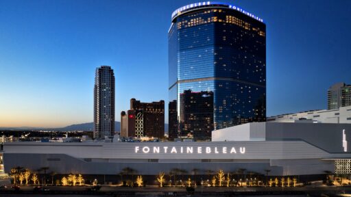 Fontainebleau Las Vegas offers a $1M Grand Prix package featuring a rare 2025 Aston Martin Vanquish, private jet travel, a 5-night suite stay, VIP perks, and race tickets.