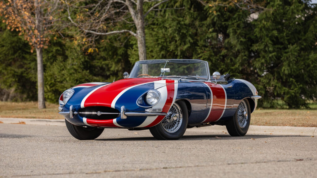 Austin Powers' iconic "Shaguar," a Union Jack-painted 1967 Jaguar E-Type Roadster from all three films, is hitting the auction block. Fans can bid on this cinematic gem in Florida on January 18!