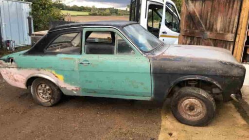 A 1968 Mk1 Ford Escort 1300 GT, perfect for a winter restoration project, is listed on eBay for nearly £6,000. With a solid shell and early model rarity, it's attracting keen interest.