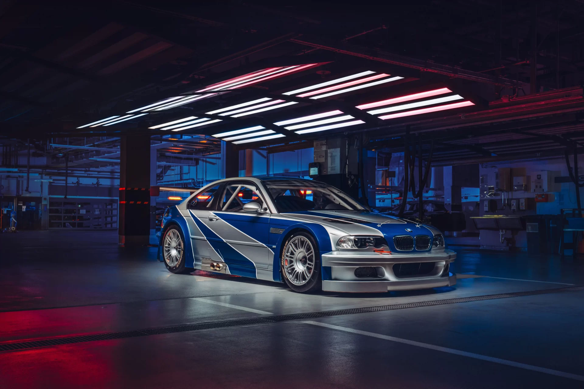 The iconic BMW M3 GTR from *Need for Speed: Most Wanted* is now a reality! Celebrating the series' 30th anniversary, this legendary car is on display at BMW Welt, Munich.