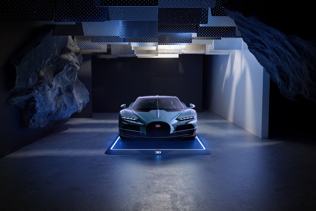 Bugatti partners with Fahrengold to create the Bugatti Edition FG-01 Garage and CarPad platforms, offering ultimate customization and elegance for showcasing iconic hypercars.