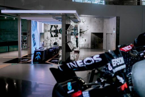 Step into the world of Formula One at the Mercedes-Benz Museum’s “Pit Stop” station, where visitors can test their speed and precision with hands-on pit crew challenges and interactive exhibits.