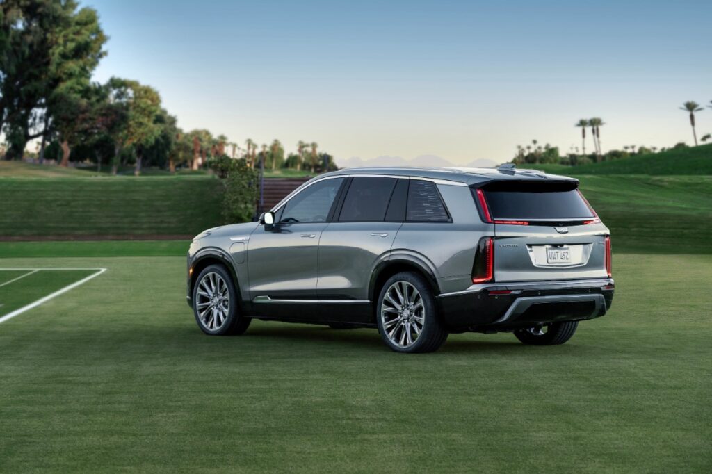 The 2026 Cadillac VISTIQ, an electric three-row SUV, combines bold design, advanced performance, and luxury, featuring a striking grille, heritage-inspired details, and innovation.