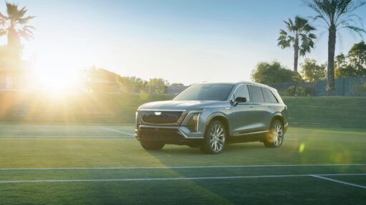 The 2026 Cadillac VISTIQ, an electric three-row SUV, combines bold design, advanced performance, and luxury, featuring a striking grille, heritage-inspired details, and innovation.